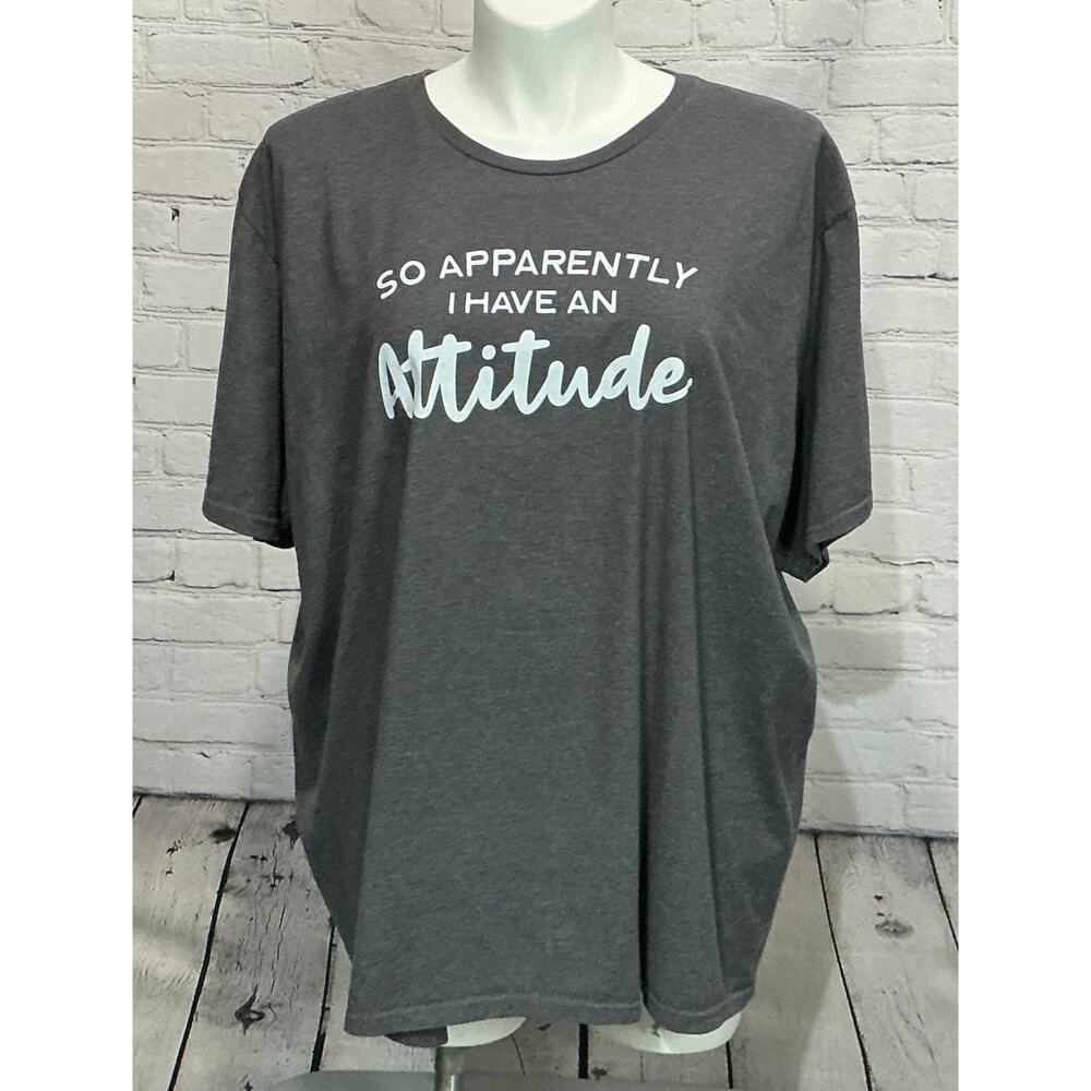 S.A.S. “So Apparently I Have An Attitude” Dark Gray Tee (Size 4XL)